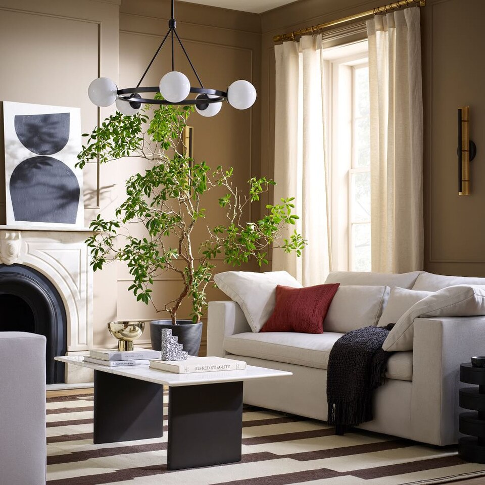 Oversized Adjustable Metal Rod Antique Brass West Elm UK